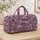 Lilac Scalloped Plum Blossoms for Peaceful Meadow Strolls and Weekend Getaways Quilted Weekend Bag - 4