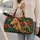 Palomino Horse with Tropical Hibiscus and Leaf Mane for Relaxed Island Travel Escapes Quilted Weekend Bag - 2