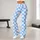 Sky Blue and White Checkerboard Style for Yoga, Pilates, and Everyday Activewear Looks Leggings - 11