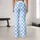 Sky Blue and White Checkerboard Style for Yoga, Pilates, and Everyday Activewear Looks Leggings - 10