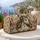 White Horse with Teal Rust Feather Mane for Southwestern Road Trips and Desert Escapes Quilted Weekend Bag - 5