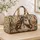 White Horse with Teal Rust Feather Mane for Southwestern Road Trips and Desert Escapes Quilted Weekend Bag - 4