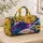 Multicolor Patchwork Color Blocks for Bright Weekend Getaways and Everyday Travel Style Quilted Weekend Bag - 4