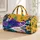 Multicolor Patchwork Color Blocks for Bright Weekend Getaways and Everyday Travel Style Quilted Weekend Bag - 1