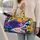 Multicolor Patchwork Color Blocks for Bright Weekend Getaways and Everyday Travel Style Quilted Weekend Bag - 2