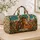 Golden Horse and Desert Cactus Blooms for Memorable Southwestern Escape Adventures Quilted Weekend Bag - 4