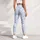 Soft Blue Leopard Spots for Yoga, Pilates, Travel and Everyday Activewear Wear Leggings - 4
