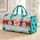 Turquoise Coral Geometric Stripes for Sunny Beach Getaways and Colorful Weekend Escapes Quilted Weekend Bag - 1