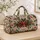 Winter Holly And Candy Cane Botanicals For Cozy Festive Holiday Travel Getaways Quilted Weekend Bag - 4