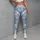 Light Blue Camouflage for Yoga, Pilates, Commuting, and Everyday Wear Leggings - 4