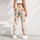 Kawaii Teddy Bear And Blue Paw Prints For Yoga Pilates And Cozy Casual Days Leggings - 6