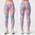 Blush And Sky Blue Hearts For Romantic Yoga, Pilates And Everyday Activewear Style Leggings - 3