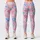 Blush And Sky Blue Hearts For Romantic Yoga, Pilates And Everyday Activewear Style Leggings - 1