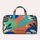 Coral Color Block Circles for Bright Summer Getaways and Relaxed Weekend Travel Style Quilted Weekend Bag - 6