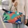 Coral Color Block Circles for Bright Summer Getaways and Relaxed Weekend Travel Style Quilted Weekend Bag - 2