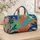 Coral Color Block Circles for Bright Summer Getaways and Relaxed Weekend Travel Style Quilted Weekend Bag - 4