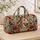 Cream Horse and Red Poppies for Coastal Equestrian Summer Travel and Equestrian Lovers Quilted Weekend Bag - 4