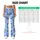 Powder Blue White Blossom Florals for Yoga Pilates and Everyday Style Leggings - 7