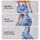 Powder Blue White Blossom Florals for Yoga Pilates and Everyday Style Leggings - 8