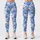 Powder Blue White Blossom Florals for Yoga Pilates and Everyday Style Leggings - 1