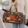 Geometric Pumpkin Leaves and Bow for Cozy Autumn Getaways and Seasonal Travel Lovers Quilted Weekend Bag - 2