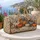 Watercolor Autumn Pumpkins Sage Foliage and Fine Bows for Cozy Seasonal Getaways Quilted Weekend Bag - 5