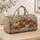 Watercolor Autumn Pumpkins Sage Foliage and Fine Bows for Cozy Seasonal Getaways Quilted Weekend Bag - 4
