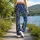 Indigo Paisley Florals for Yoga, Pilates and Everyday Studio-to-Street Wear for Women Leggings - 12