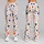 Black Orange Cat and Dog Paw Prints for Yoga, Pilates and Everyday Pet Lover Style Leggings - 9