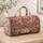 Pink Gingerbread Village and Snowy Trees for Cozy Christmas Getaways Quilted Weekend Bag - 4