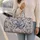 Navy Seashells And Starfish Motifs For Coastal Getaways And Relaxed Beachside Travel Quilted Weekend Bag - 2