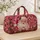 Pink Santa And Holly Holiday Cheer For Cozy Christmas Travel And Festive Getaways Quilted Weekend Bag - 4