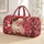 Pink Santa And Holly Holiday Cheer For Cozy Christmas Travel And Festive Getaways Quilted Weekend Bag - 1