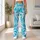 White Coconut Palms on Turquoise for Yoga, Pilates, and Island Escapes Leggings - 11