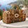 Rust Mustard Daisy Patchwork for Autumn Park Trips, Travel and Cozy Getaways Quilted Weekend Bag - 5