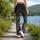 Charcoal Leopard Zebra Blend for Gym Training and Outdoor Running Leggings - 12