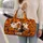 Cute Ghosts, Black Cat And Pumpkins For Cozy Halloween Travel And Autumn Getaways Quilted Weekend Bag - 2
