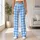 Sky Blue And White Gingham Checks For Yoga, Pilates And Everyday Active Style For Women Leggings - 12