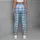 Sky Blue And White Gingham Checks For Yoga, Pilates And Everyday Active Style For Women Leggings - 6