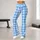 Sky Blue And White Gingham Checks For Yoga, Pilates And Everyday Active Style For Women Leggings - 11