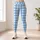 Sky Blue And White Gingham Checks For Yoga, Pilates And Everyday Active Style For Women Leggings - 4
