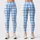 Sky Blue And White Gingham Checks For Yoga, Pilates And Everyday Active Style For Women Leggings - 3