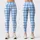Sky Blue And White Gingham Checks For Yoga, Pilates And Everyday Active Style For Women Leggings - 1