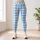 Sky Blue And White Gingham Checks For Yoga, Pilates And Everyday Active Style For Women Leggings - 6