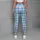 Sky Blue And White Gingham Checks For Yoga, Pilates And Everyday Active Style For Women Leggings - 4