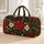 Red White Blossoms and Candy Canes for Festive Holiday Travel and Cozy Winter Getaways Quilted Weekend Bag - 1