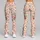 Rust Red Wildflower Scatter for Yoga, Pilates and Everyday Outings Leggings - 9