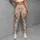 Rust Red Wildflower Scatter for Yoga, Pilates and Everyday Outings Leggings - 4