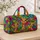 Smiling Giraffes in Bright Safari Colors for Playful City Days and Weekend Getaways Quilted Weekend Bag - 4