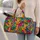 Smiling Giraffes in Bright Safari Colors for Playful City Days and Weekend Getaways Quilted Weekend Bag - 2